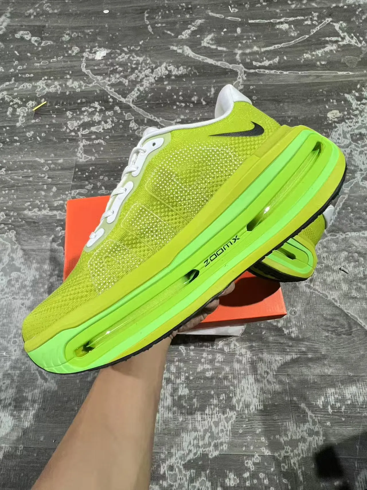 Nike Vert Noir Pleine Longueur Visible Air Zoom Unit Haut En Maille Perforé Chaussures De Course 7
