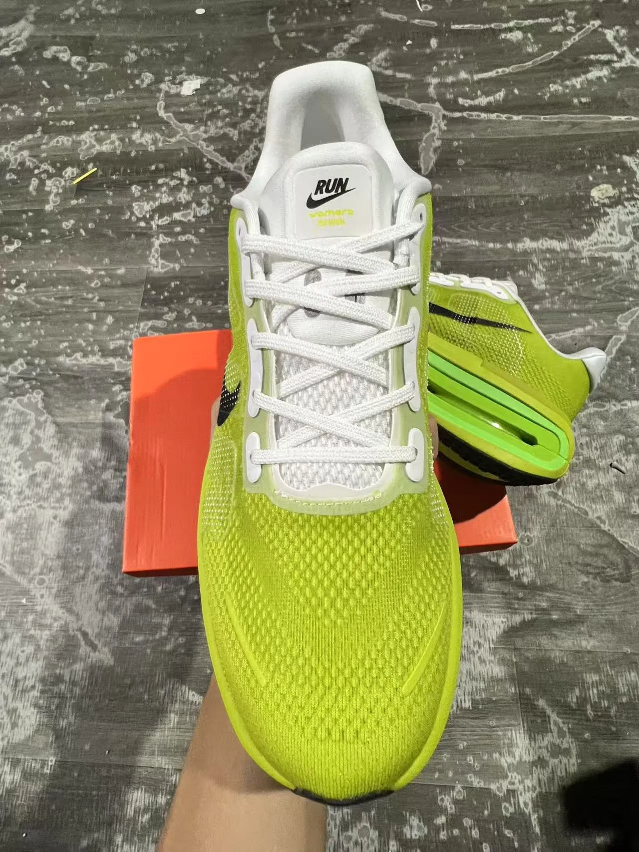 Nike Vert Noir Pleine Longueur Visible Air Zoom Unit Haut En Maille Perforé Chaussures De Course 9