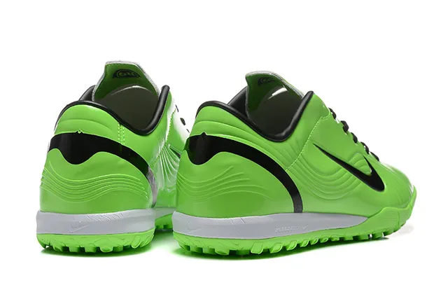 Nike Green Black Low-Cut Synthetic Upper Wave-Patterned Embossing Turf Soccer Shoes 2