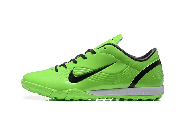 Nike Green Black Low-Cut Synthetic Upper Wave-Patterned Embossing Turf Soccer Shoes 10