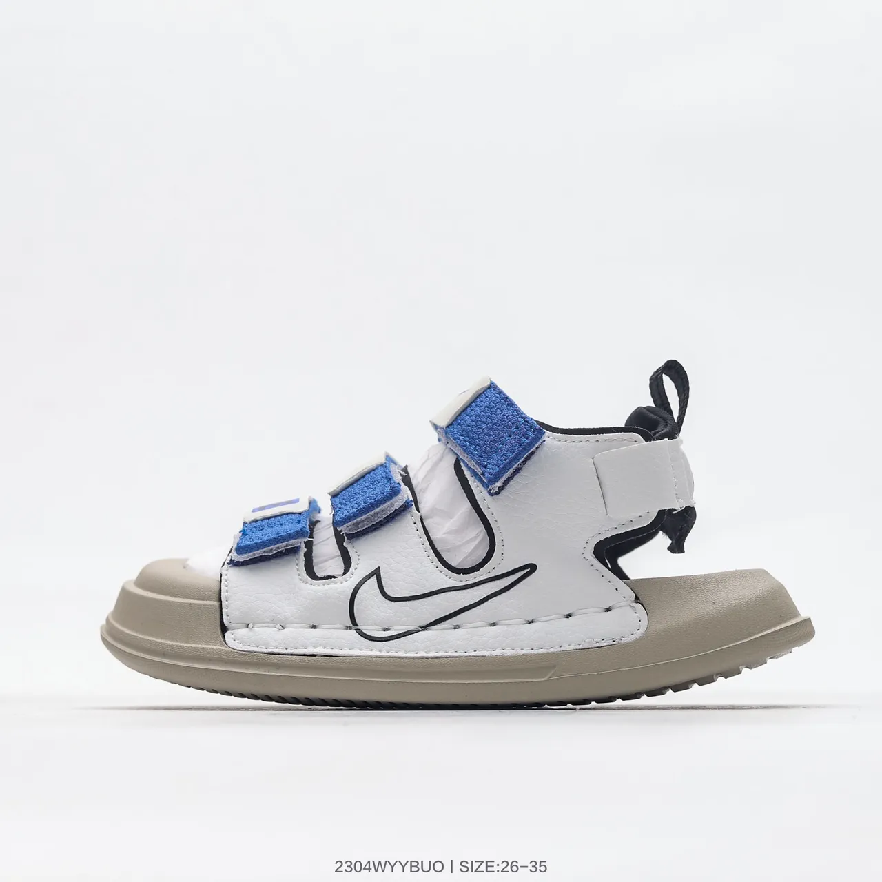 Nike Green Black Multi-Strap Adjustable Velcro Casual Sandals 6