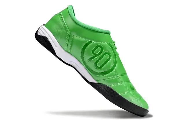 Nike Green Black Quilted Synthetic Upper Low-Top Lace-Up Indoor Soccer Shoes 2