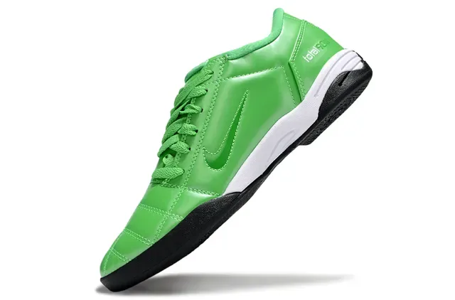 Nike Green Black Quilted Synthetic Upper Low-Top Lace-Up Indoor Soccer Shoes 3