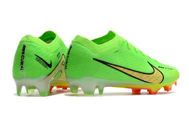 Nike Verde Rosa Neón Flyknit Upper Suela Translucida Tacón Firm-Ground Zapatos de Fútbol 7