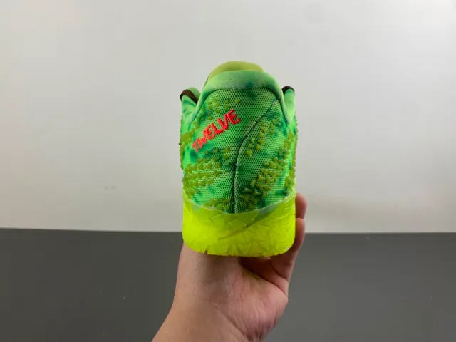 Nike Green Yellow Knit Upper Gradient Basketball Shoes 4