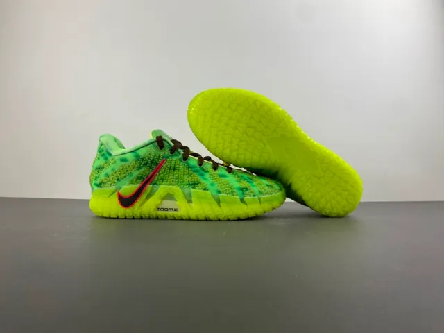 Nike Green Yellow Knit Upper Gradient Basketball Shoes 12