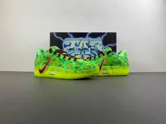 Nike Green Yellow Knit Upper Gradient Basketball Shoes 13