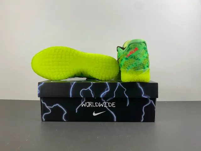 Nike Green Yellow Knit Upper Gradient Basketball Shoes 16