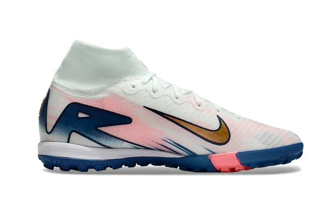 Nike Grip-Knit Turf Multicolore Bleu Haut de Col de Chaussette Bloque de Couleur Graduel Chaussures de Football Turf 7