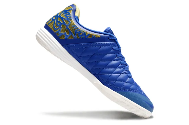 Nike Hyperfade Blue Orange Quilted Toe Graffiti-Print Mesh Overlay Indoor Soccer Shoes 2