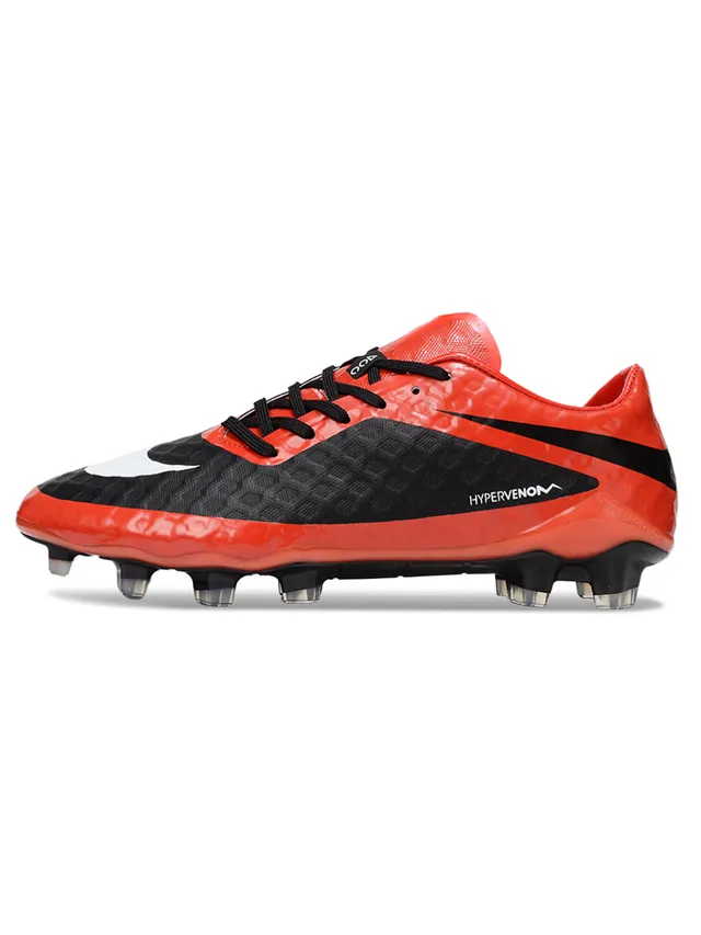 Nike Hypervenom Phantom Orange and Black Firm-Ground Soccer Shoes 6