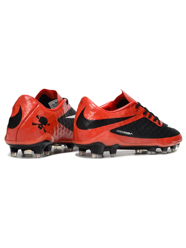 Nike Hypervenom Phantom Orange and Black Firm-Ground Soccer Shoes 7