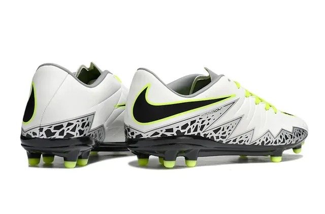 Nike Hypervenom Chaussures de football blanc noir jaune néon Firm-Ground 5