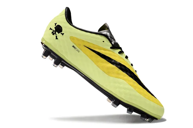 Nike Hypervenom Jaune Noir bas en coupe texturé avant-pied cage sol ferme chaussures de football 2