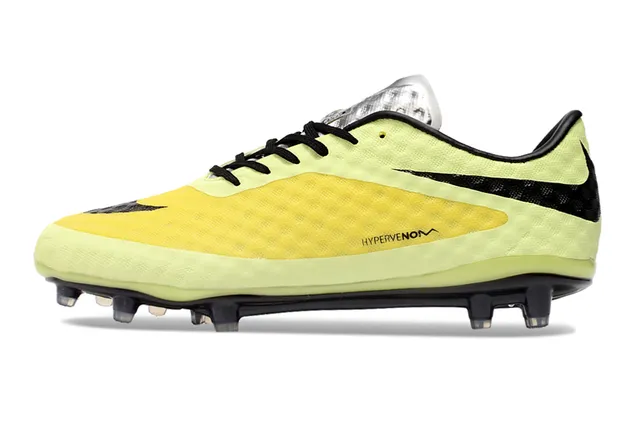 Nike Hypervenom Jaune Noir bas en coupe texturé avant-pied cage sol ferme chaussures de football 7
