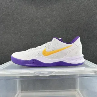 Nike Kobe 8 System أبيض بنفسجي أصفر حذاء كرة السلة