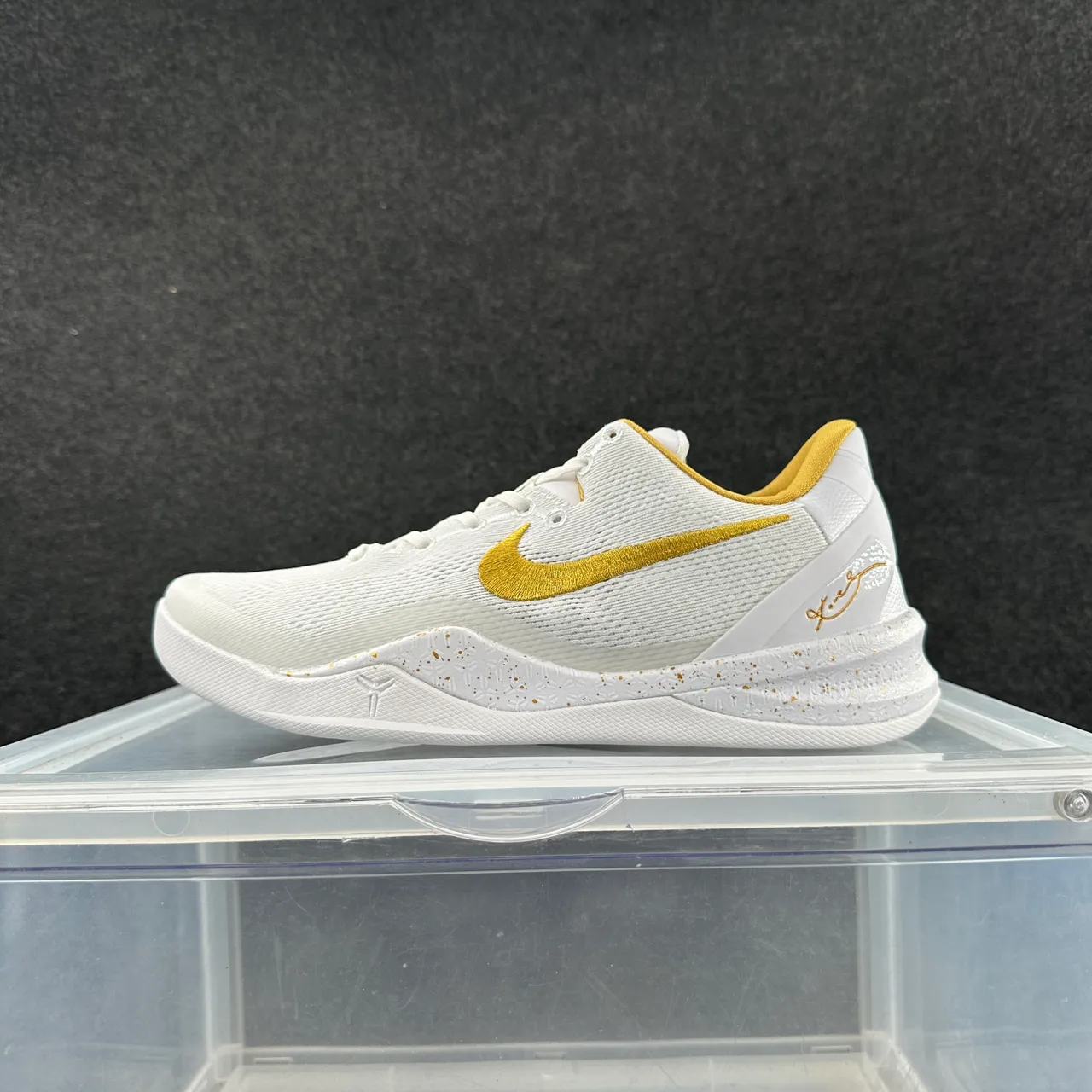 Nike Kobe 8 White Gold Basketball Shoes 2