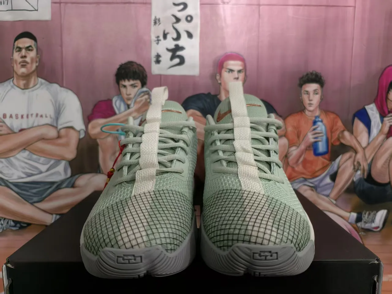 Nike LeBron Vert Rouge Maille Tricotée Supérieure Swoosh Métallique Cuivre Chaussures de basket-ball 3