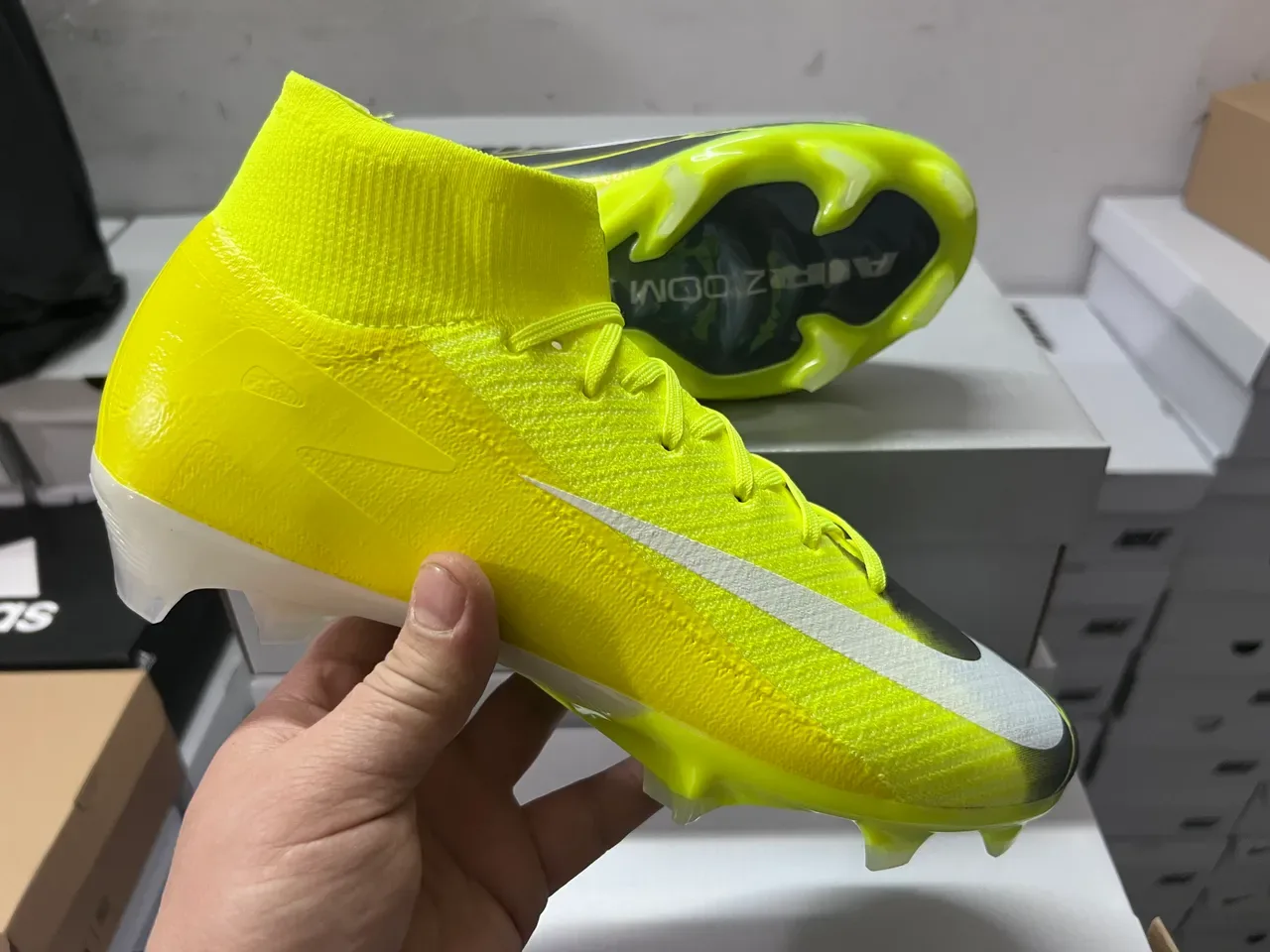 Nike Mercurial Superfly Neon Yellow Firm-Ground Soccer Shoes 2