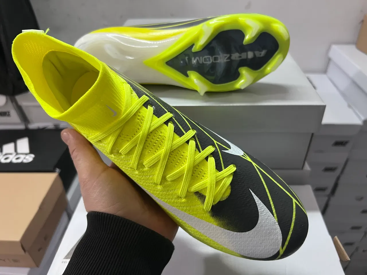 Nike Mercurial Superfly Neon Yellow Firm-Ground Soccer Shoes 3