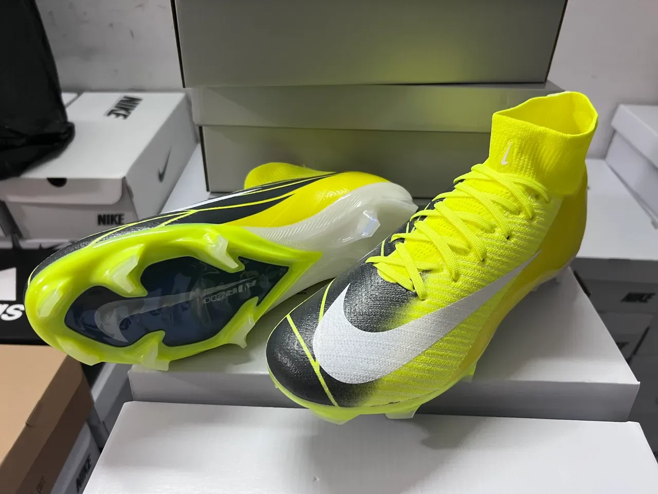 Nike Mercurial Superfly Neon Yellow Firm-Ground Soccer Shoes 8