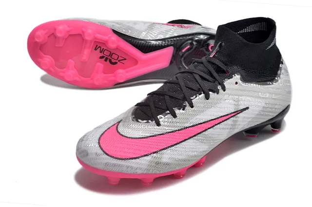 Nike Mercurial Superfly Silver Gray Black Pink Firm-Ground Soccer Shoes 3
