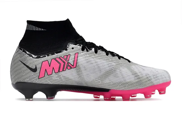 Nike Mercurial Superfly Silver Gray Black Pink Firm-Ground Soccer Shoes 5