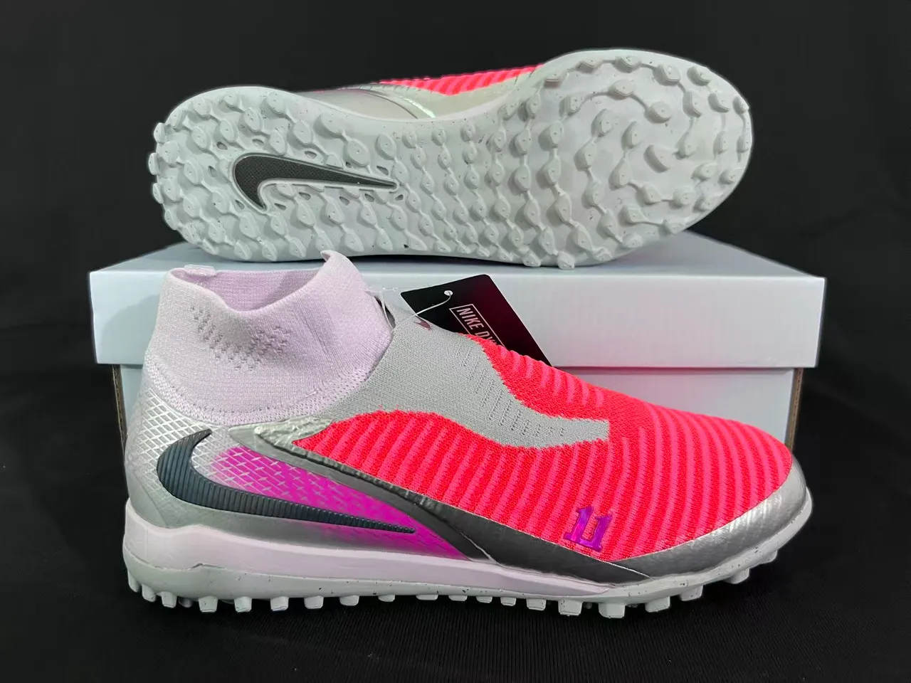 Nike Mercurial Superfly Turf Orange Lavande Argent Chaussures de Football Turf 14