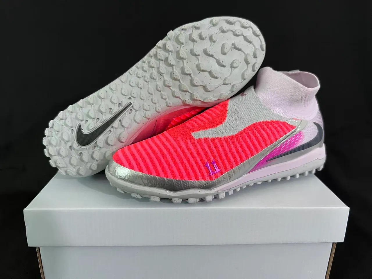 Nike Mercurial Superfly Turf Orange Lavande Argent Chaussures de Football Turf 15