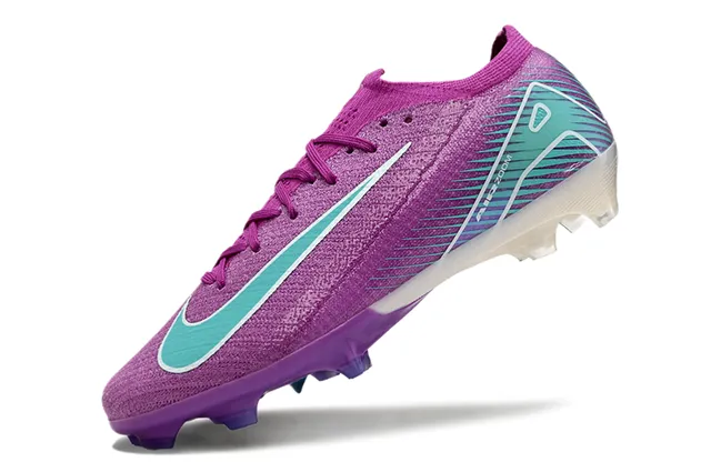 Nike Mercurial Vapor Purple Blue Low-Cut Knit Upper Translucent Heel Counter Firm-Ground Soccer Shoes 3
