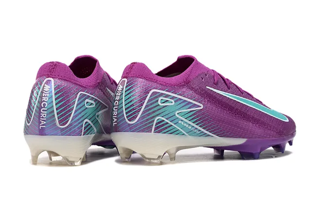 Nike Mercurial Vapor Purple Blue Low-Cut Knit Upper Translucent Heel Counter Firm-Ground Soccer Shoes 5