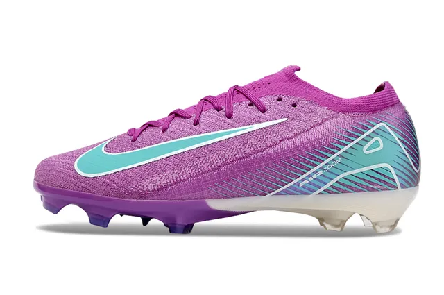 Nike Mercurial Vapor Purple Blue Low-Cut Knit Upper Translucent Heel Counter Firm-Ground Soccer Shoes 7