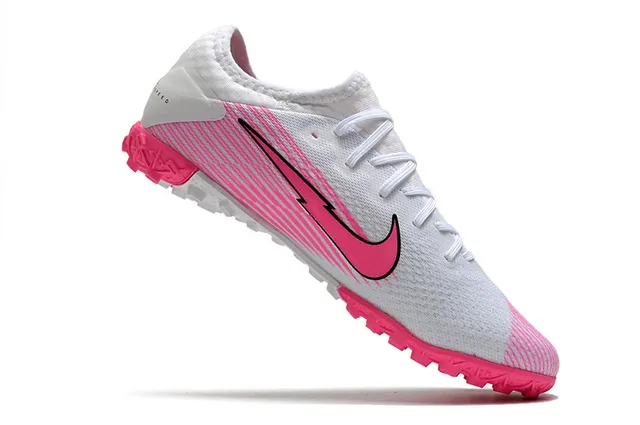 Nike Mercurial Vapor Branco Rosa Baixo Corte Superior Malha Gráfico Raio Sapatos de Futebol Turf 9