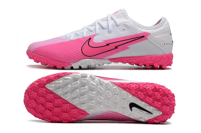 Nike Mercurial Vapor Branco Rosa Baixo Corte Superior Malha Gráfico Raio Sapatos de Futebol Turf 13