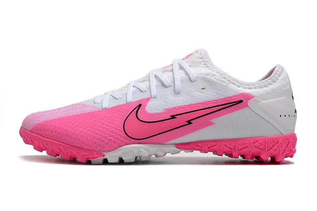 Nike Mercurial Vapor Branco Rosa Baixo Corte Superior Malha Gráfico Raio Sapatos de Futebol Turf 14