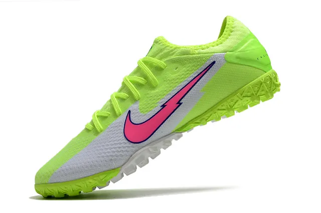Nike Mercurial Vapor Branco Rosa Baixo Corte Superior Malha Gráfico Raio Sapatos de Futebol Turf 16