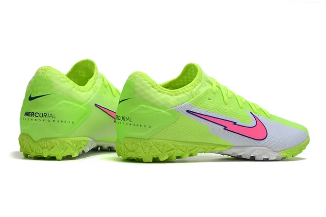 Nike Mercurial Vapor Branco Rosa Baixo Corte Superior Malha Gráfico Raio Sapatos de Futebol Turf 18