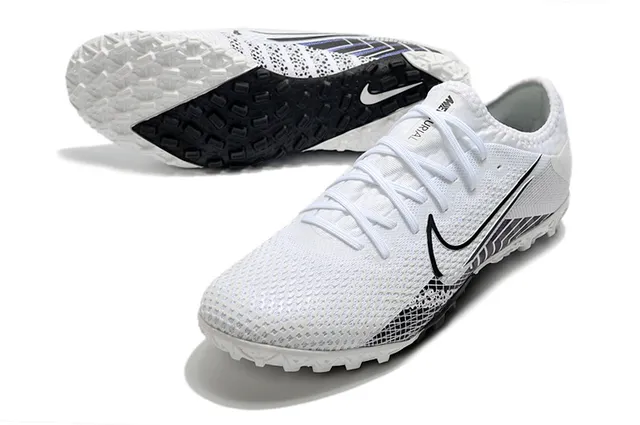 Nike Mercurial Vapor Branco Rosa Baixo Corte Superior Malha Gráfico Raio Sapatos de Futebol Turf 24