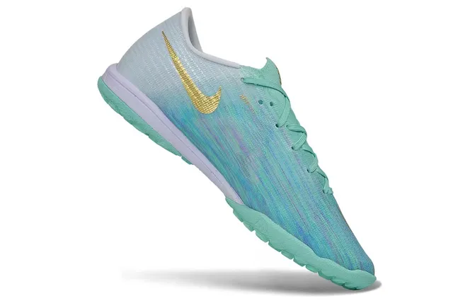 Chuteira Nike Mercurial Velocé Ultra Iridiscente Teal Gold Turf 2