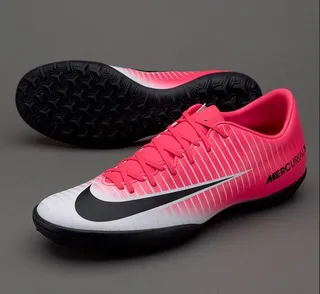 Nike Mercurial X Chaussures de football bleu et lime néon pour pelouse 13