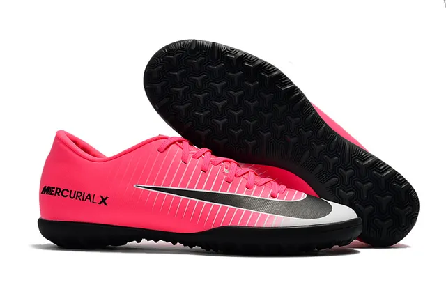 Nike Mercurial X Chaussures de football bleu et lime néon pour pelouse 14
