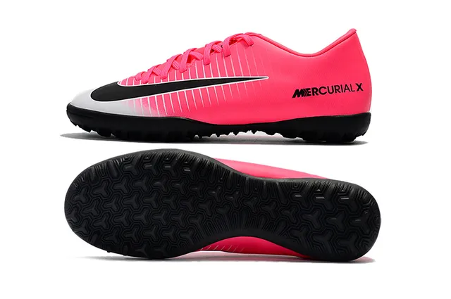 Nike Mercurial X Chaussures de football bleu et lime néon pour pelouse 22