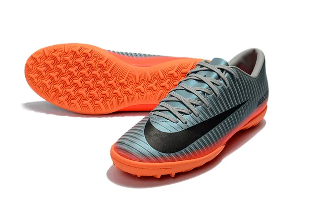Nike Mercurial X Chaussures de football bleu et lime néon pour pelouse 24