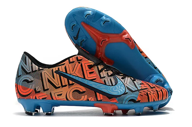 Nike Multicolor Blue Graffiti-Print Upper Molded Conical Studs Firm-Ground Soccer Shoes 1