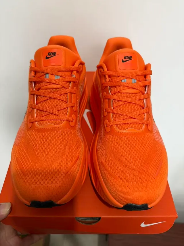 Nike Orange Black Engineered Mesh Upper Full-Length Visible Air Zoom Unit Running Shoes 3