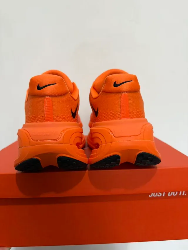 Nike Orange Black Engineered Mesh Upper Full-Length Visible Air Zoom Unit Running Shoes 4