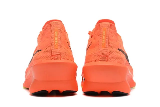 Nike Orange Black Knit Upper Sculpted Midsole Running Shoes 3