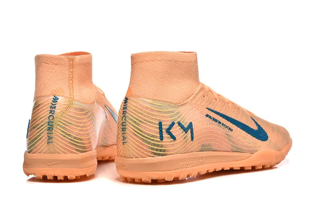 Nike orange bleu knit sock-collar upper monocromatique base turf chaussures de football 5