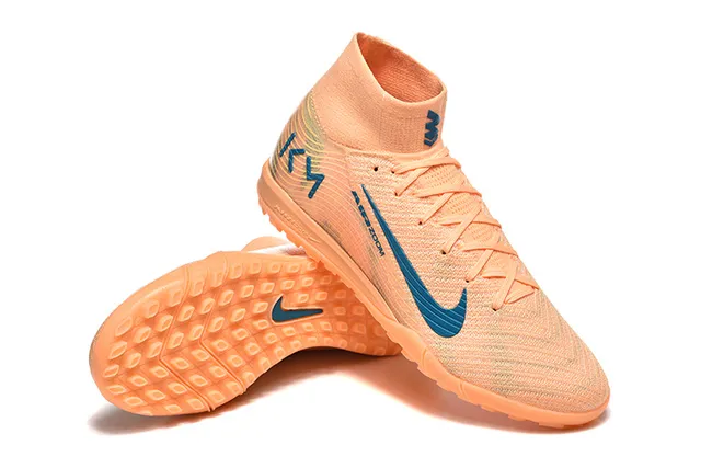 Nike orange bleu knit sock-collar upper monocromatique base turf chaussures de football 7