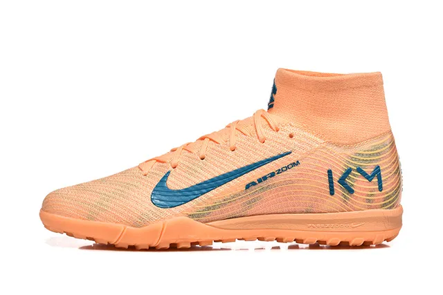 Nike orange bleu knit sock-collar upper monocromatique base turf chaussures de football 10